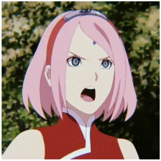 😠 1b8af54d Sakura Naruto ซากุระ ฮารุโนะ, นารูโตะ, อนิเมะ, โกรธ, นินจา, น่ารัก telegram sticker