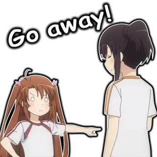 👈 143dcc7d Go away! Anime, Chica, Vete, Señalando, Enojada whatsapp sticker