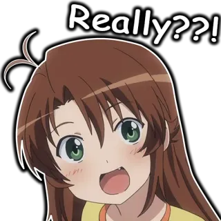 😳 815544ea Really??! Anime, Pregunta, Expresión, Dibujo animado, Lindo, Sorprendido, De verdad whatsapp sticker