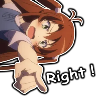 👇 aea7e678 Right! Anime, Chica, Señalando, Alegre, Derecha, Entusiasta whatsapp sticker