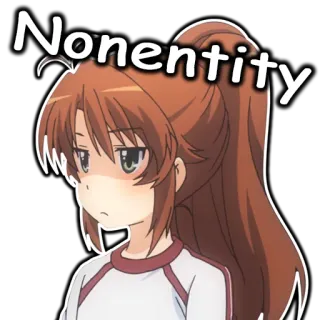 😨 e905d225 Nonentity Anime, Chica, Personaje, Expresión, Personaje, Pegatina whatsapp sticker