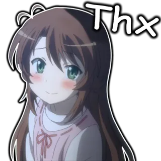 👏 ff08dea0 Thx Anime, Gracias, Chica, Lindo, Dibujos animados, Sticker, Manga whatsapp sticker