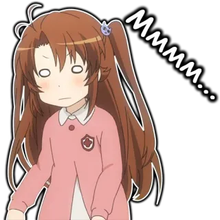 😐 92ed76dc Mmmm... Anime, Fille, Chibi, Mignon, Mmm, Expression telegram sticker