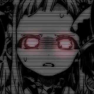 😥 ff6707c1 Anime, Chica, Manga, Arte digital, Ilustración, Dibujo animado telegram sticker