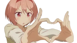 ❤️ 7188dbb0 อนิเมะ, ผู้หญิง, น่ารัก, หัวใจ, ท่าทาง, คาวาอิ telegram sticker