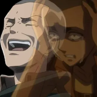 ‼️ 5c8aac60 Attack on Titan Аниме, Атака титанов, AoT, Потертый, Плачущий, Мем telegram sticker