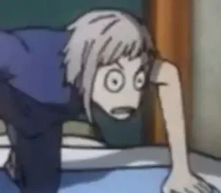 😟 67baecbc аниме, в шоке, персонаж, смешно, реакция telegram sticker