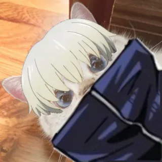 ‼️ 801e266b кот, аниме, смешное, мем, цифровое искусство, милый telegram sticker