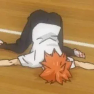 ‼️ 9828c386 Hinata Shoyo Haikyuu Аниме, Haikyuu, Хината Шоё, Смешное, Мем telegram sticker