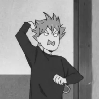 🎱 090da104 Hinata Shoyo Haikyuu!! Anime, Manga, Haikyuu, Hinata Shoyo, khó chịu, tức giận telegram sticker