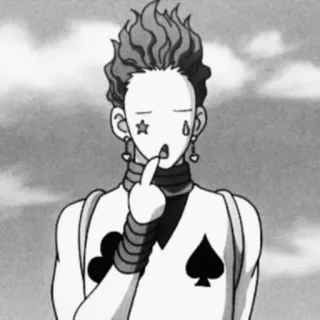 🖤 2a59631a Hisoka Hunter x Hunter Hisoka, Hunter x Hunter, Anime, Ngón giữa, Cử chỉ xúc phạm telegram sticker