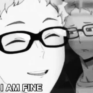 🎱 ef0caf60 I AM FINE Anime, Kính, Meme, Tôi ổn telegram sticker