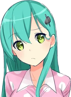 😕 f44d5f33 Anime, Manga, Chica, Dibujos animados, Lindo whatsapp sticker