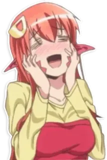 😍 578a6bdc Аниме, Милый, Девушка, Девушка-монстр, Счастливый, Персонаж telegram sticker