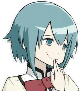 😏 61ef68d8 Sayaka Miki Puella Magi Madoka Magica Аниме, Девочка-волшебница, Саяка Мики, Puella Magi Madoka Magica, самодовольный, милый telegram sticker