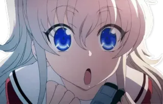 😍 7be1914b аниме, девушка, в шоке, выражение лица telegram sticker