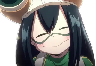😊 7e7dfb06 Tsuyu Asui My Hero Academia Аниме, Моя геройская академия, Тсую Асуи, Девушка-лягушка telegram sticker