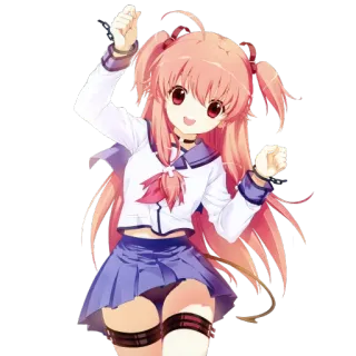 😂 80b35f18 动漫, 女学生, 可爱, 女孩, 卡哇伊 telegram sticker