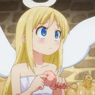 👌 198db9ba Anime, Thiên thần, Dễ thương, Hoạt hình whatsapp sticker