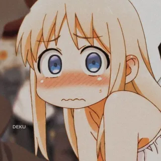 😨 cb085221 DEKU Anime, Đỏ mặt, Hoạt hình, Dễ thương, Cô gái whatsapp sticker