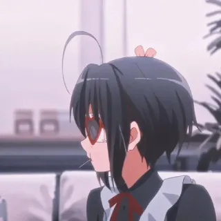 😐 5b97db6b anime, girl, cute, cartoon, heart glasses telegram sticker