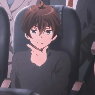 🤔 6303f6da anime, boy, pointing, character telegram sticker