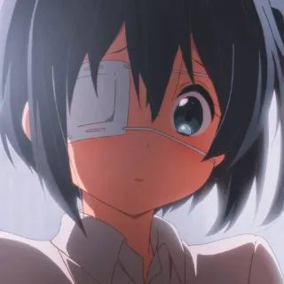 🥺 ba723ff4 Rikka Takanashi Love, Chunibyo & Other Delusions anime, girl, bandage, chunibyo, rikka takanashi, eye patch telegram sticker