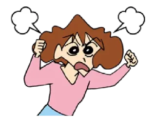 😠 55786129 angry, cartoon, frustrated, woman, yelling, upset whatsapp sticker