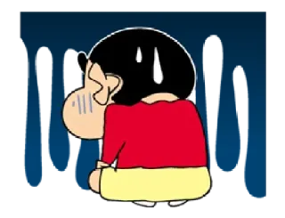 😰 9b6605a5 Shin-chan Crayon Shin-chan crayon shin-chan, anime, cartoon, shy whatsapp sticker