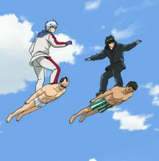 🏂 ac5a85ed Anime, Cartoon, Grappig, Mannen, Personages, Lucht whatsapp sticker