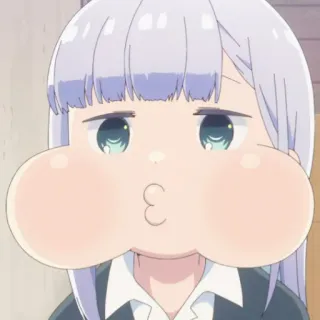 😗 b0bdd948 Anime, Manga, Schattig, Grappig, Meisje, Pruilen, Brutaal whatsapp sticker