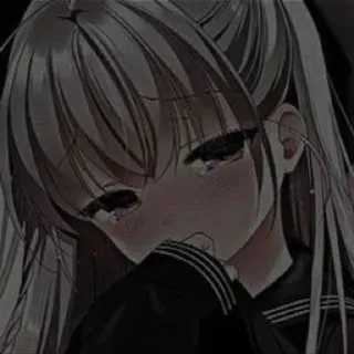 🌟 602c923c Anime, Meisje, Verdrietig, Huilend telegram sticker