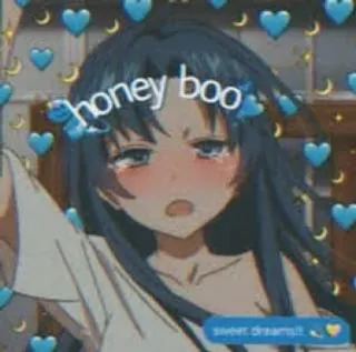 🌟 abbec3c8 honey boo Anime, Cartoon, Schattig, Honey Boo, Emotioneel, Tranen, Zoete dromen telegram sticker