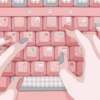 😒 f58783c8 45 5 6お
ワや
そ
Y
食
Gき
H
2A
D
*
B2
Nみ
も
P6
KO toetsenbord, typen, handen, roze, esthetisch, kawaii, computer, anime telegram sticker