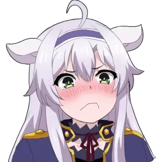 😳 3c31a3e9 anime, cartone animato, ragazza, arrossire, kawaii, carina telegram sticker