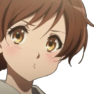 😒 47ecbe98 anime, cartone animato, ragazza, personaggio, animazione, disegno, carino telegram sticker