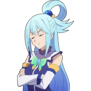 😠 9d7cfe50 Aqua Konosuba Anime, Konosuba, Aqua, Divertente, Cartone animato, Personaggio telegram sticker