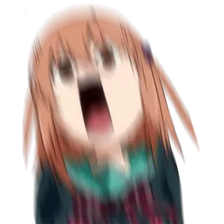 🗣 a2a7ed2d anime, reazione, scioccato, sorpreso, spaventato, cartone animato telegram sticker