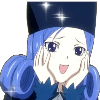 🤓 add3e3f4 Juvia Lockser Fairy Tail Anime, Fairy Tail, Juvia Lockser, Personaggio, Carino, Sticker telegram sticker