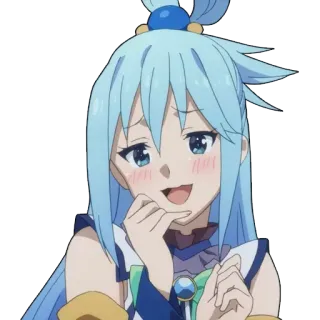 ☺️ ef7e3212 Aqua Anime, Cartone animato, Personaggio, Ragazza, Aqua telegram sticker