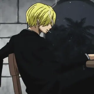🕸 1a9c5e90 Sanji One Piece anime, character, Sanji, One Piece, cigarette whatsapp sticker