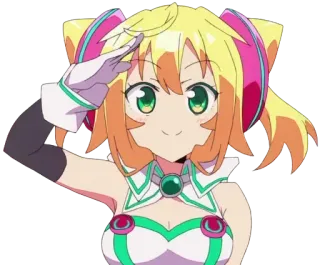 👋 8b495b91 anime, character, cute, salute whatsapp sticker