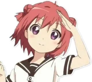 👋 c08d491a anime, girl, salute, cartoon, sticker, japanese animation, character whatsapp sticker