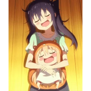 💤 991b766d Anime, Hoạt hình, Dễ thương, Vui vẻ, Bé gái, Trẻ em, Ôm telegram sticker