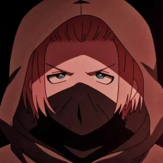 😡 f1ff0451 Anime, Kapuze, Maskiert, Mysteriös, Porträt telegram sticker