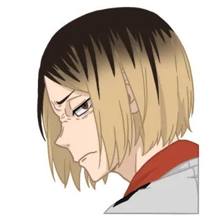 😖 e2105866 Kozume Kenma Haikyuu 动漫, 研磨, 孤爪, 排球少年!!, 卡通 whatsapp sticker