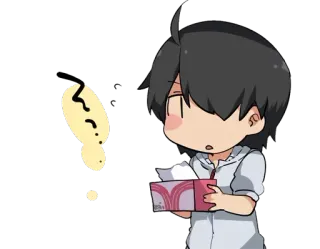 😳 56e1da6a อนิเมะ, การ์ตูน, จิบิ, คำถาม, ทิชชู่ whatsapp sticker