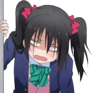 😒 83f431f8 Nico Yazawa Love Live! อนิเมะ, ตัวละคร, นิโกะ ยาซาวะ, เลิฟไลฟ์, ตลก, โกรธ whatsapp sticker
