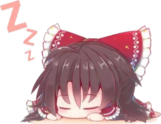 💤 ac642b76 ZZZ ง่วง, น่ารัก, อนิเมะ, นอนหลับ, จิบิ, คาวาอิ, การ์ตูน whatsapp sticker