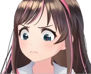 😐 b4a01149 Kizuna AI อนิเมะ, การ์ตูน, น่ารัก, โกรธ, ผู้หญิง, คิซึนะไอ, วีทูบเบอร์ whatsapp sticker